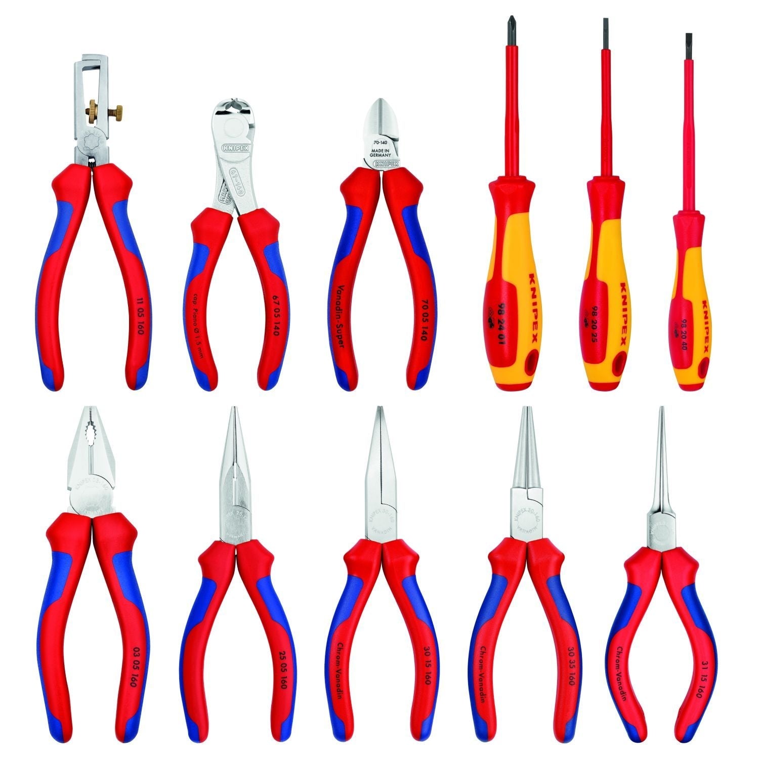 Knipex 00 19 41 11 Pc 1000V Insulated Set in Tool Roll