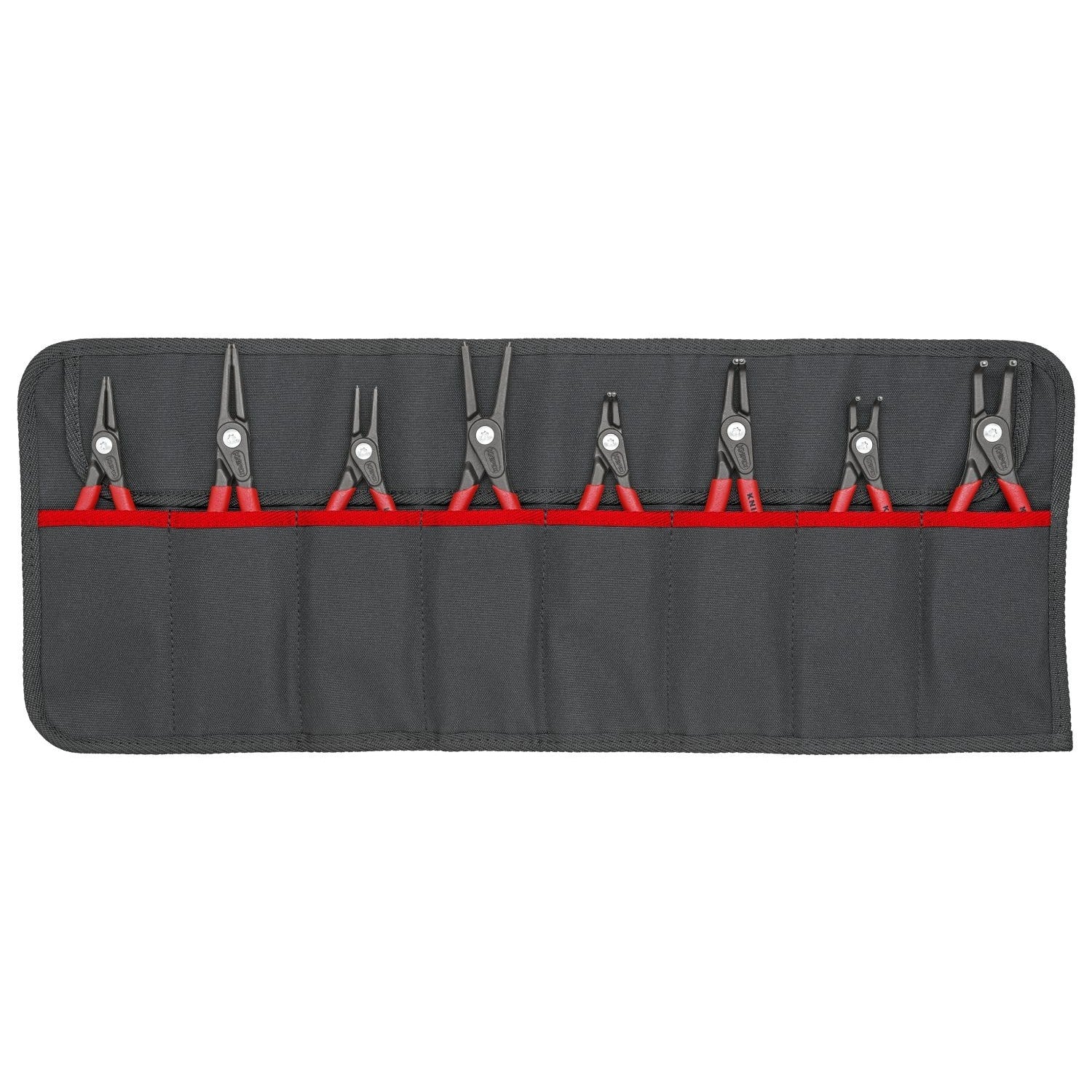 Knipex 00 19 58 V02 8 Pc Precision Snap Ring Pliers Set in Tool Roll