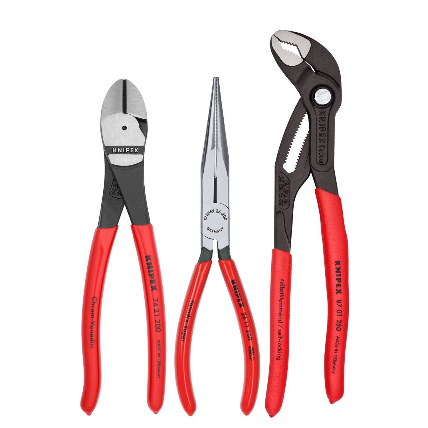 Knipex 00 20 08 US2 3 Pc Universal Set with Cobra