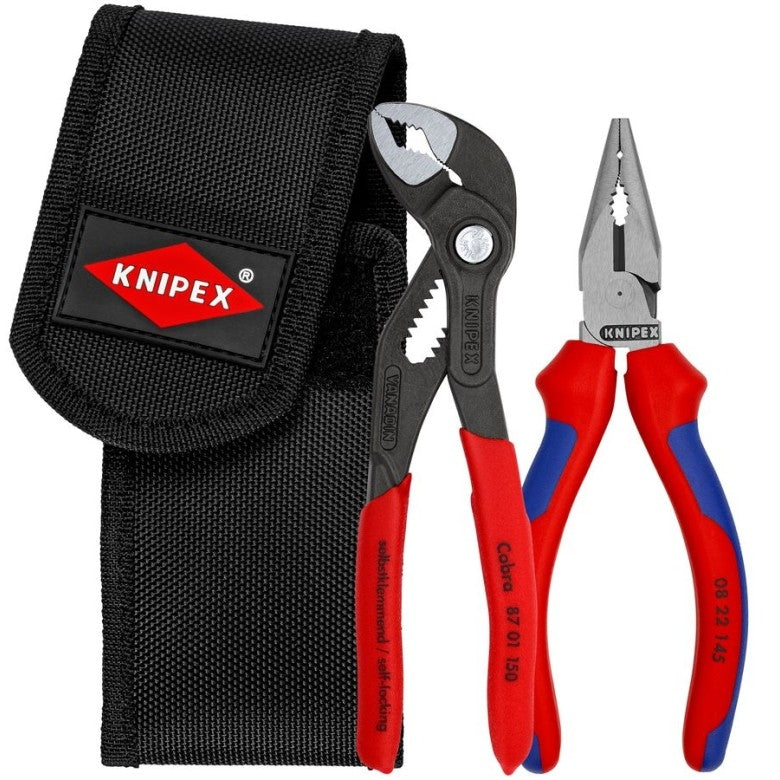 Cobra 00 20 72 V06 2-Piece Mini Pliers Set with Belt Pouch