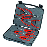 Knipex 00 21 25 8 Pc Precision Snap Ring Pliers Set in Case with Foam