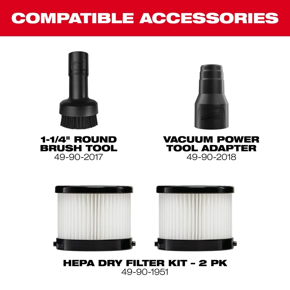 Milwaukee 0882-20 M18 Compact Vacuum, Tool Only