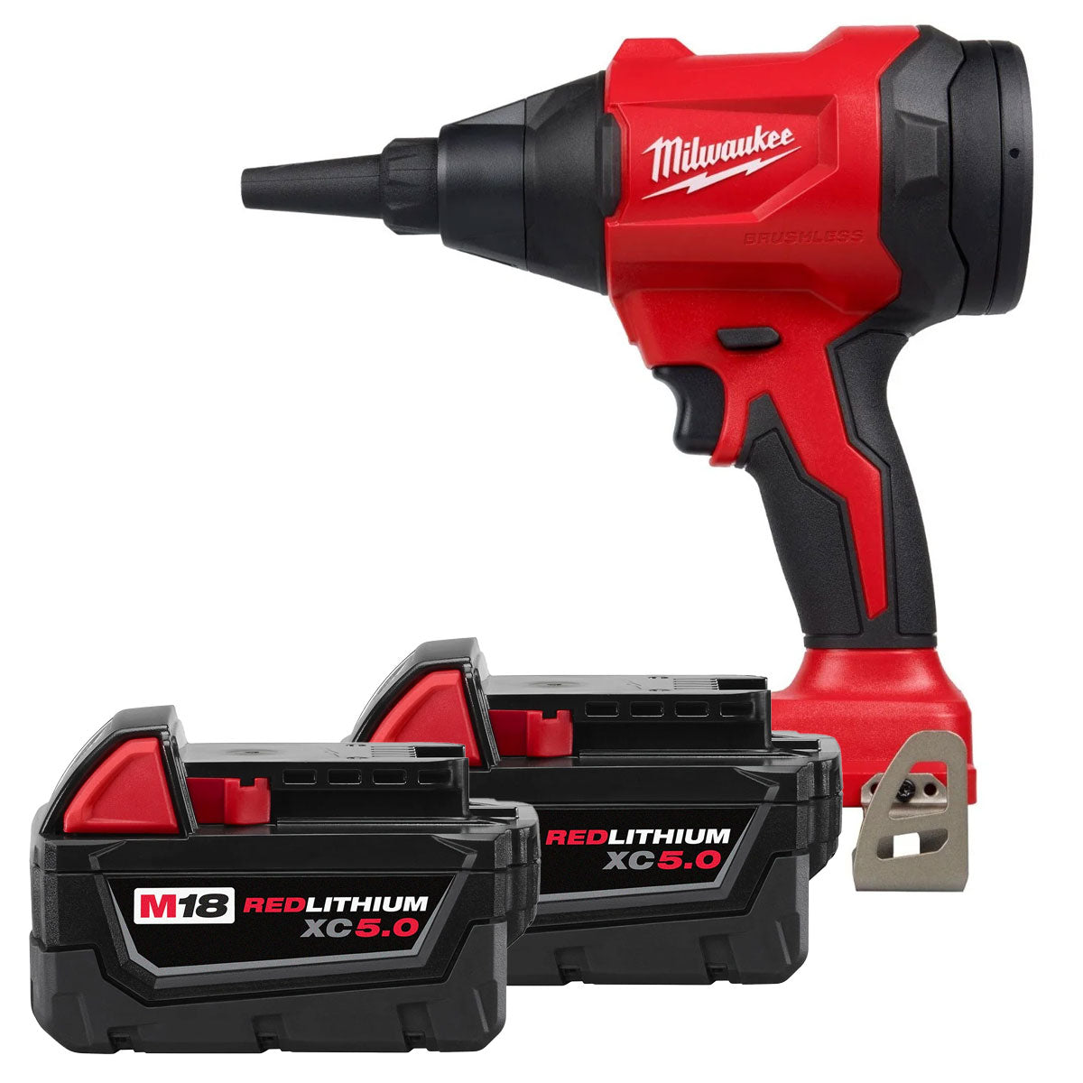 Milwaukee 0887-20 M18 Brushless 570-MPH Precision Blower + (2) 5.0Ah Batteries