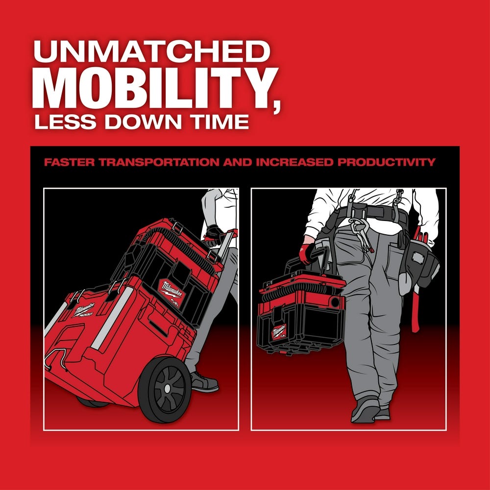 Milwaukee 0970-20 M18 FUEL PACKOUT 2.5 Gallon Wet/Dry HEPA Vacuum w/ FREE Spare Filter