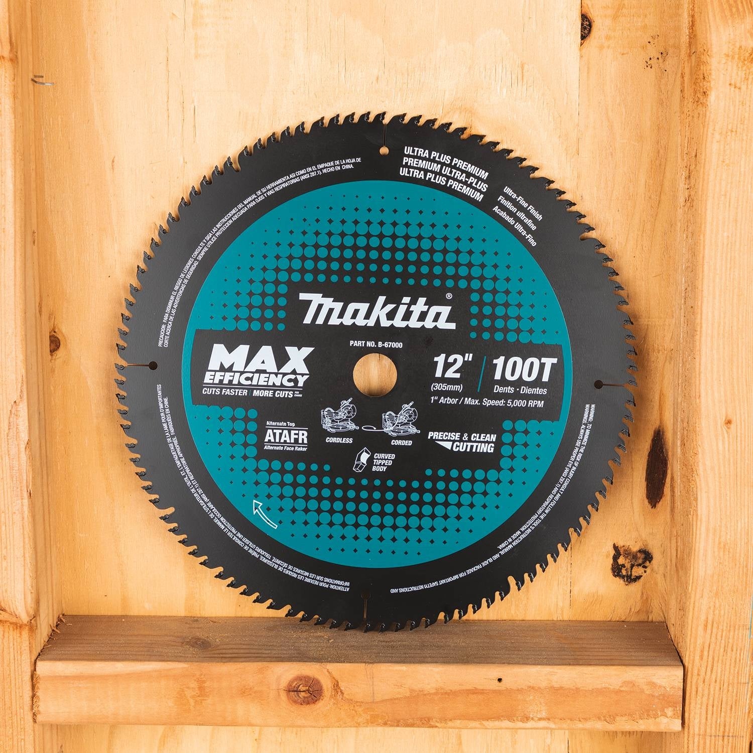 Makita B-67000 12" 100T Carbide-Tipped Max Efficiency Miter Saw Blade