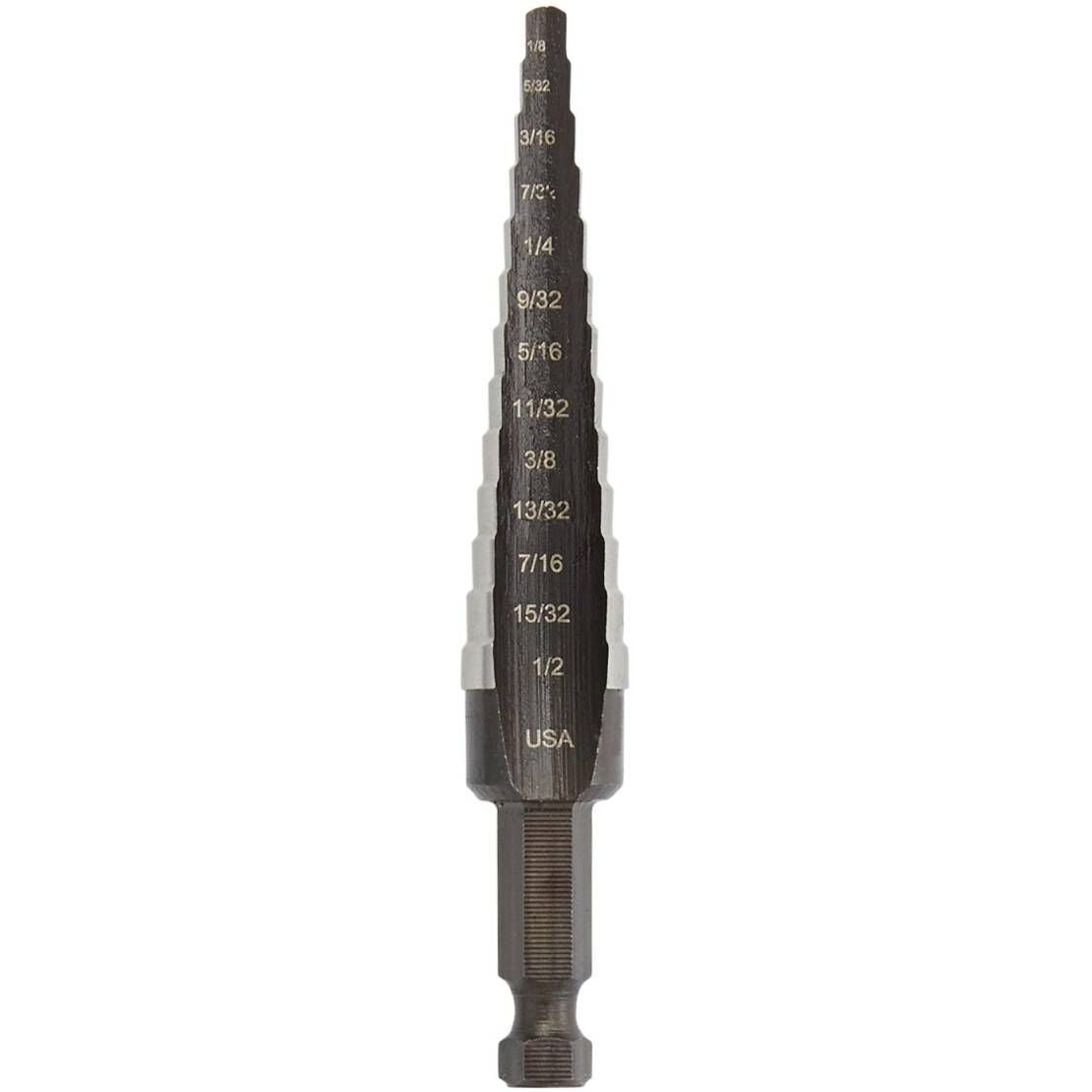 Irwin 10231 High Speed Steel Fractional Self-Starting #1 Hole Sizes 1/8-in. - 1/2-in.