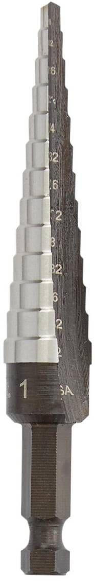 Irwin 10231 High Speed Steel Fractional Self-Starting #1 Hole Sizes 1/8-in. - 1/2-in.