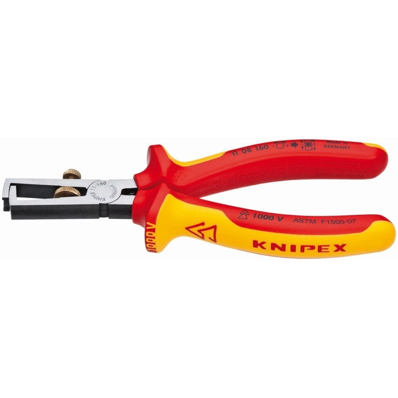 Knipex 11 08 160 SBA 6-1/4 in. 1000V Insulated End-Type Wire Stripper