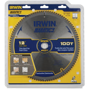 Irwin 14084 MARATHON Miter/Table Carbide Saw Blade 12 in. 100-Tooth 1 in. Arbor