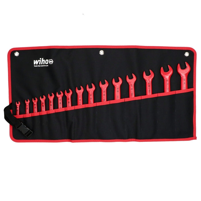 Wiha 20091 15-Piece Insulated Open End Wrench Set, Metric