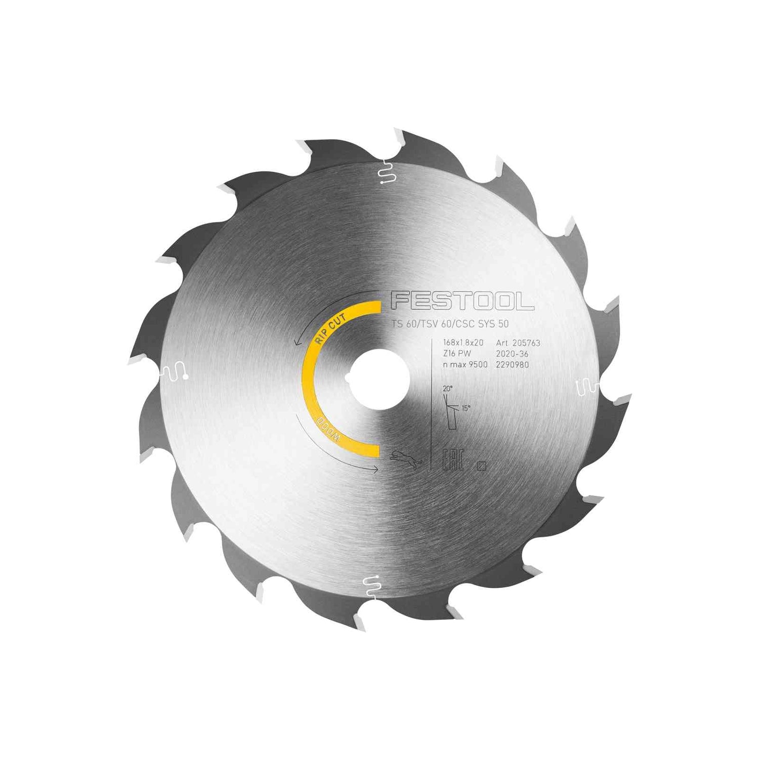 Festool 205770 WOOD RIP CUT HW 168x1,8x20 PW16 Saw Blade