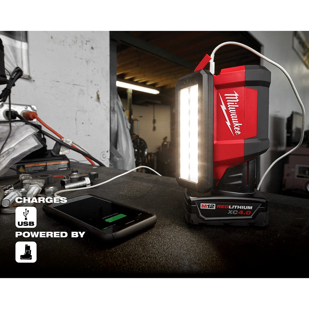 Milwaukee 2367-20 M12 ROVER 700-Lumen Flood Light with USB Charging