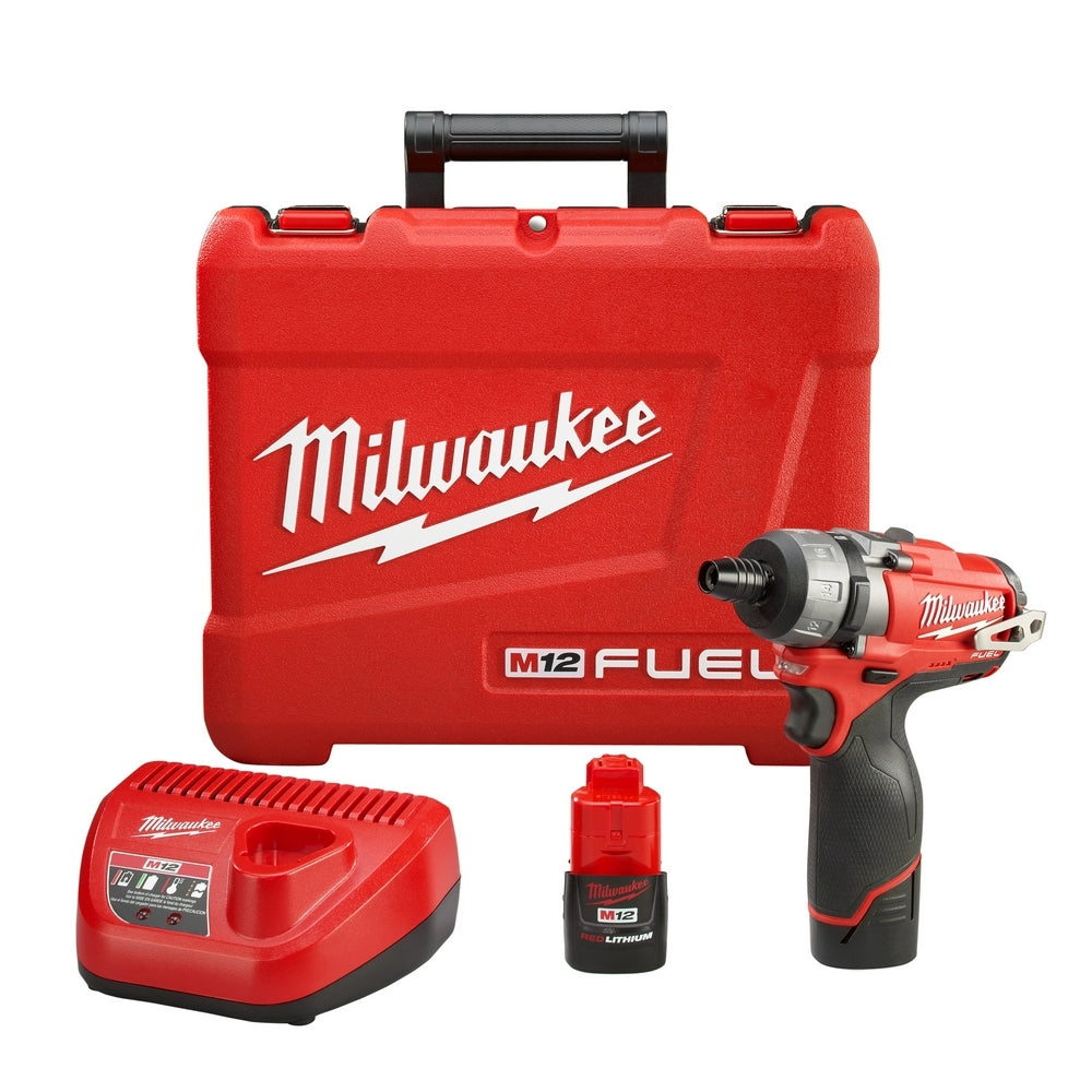 Milwaukee 2402-22 M12 FUEL 1/4-Inch Hex 2-Speed Screwdriver 2.0Ah Kit