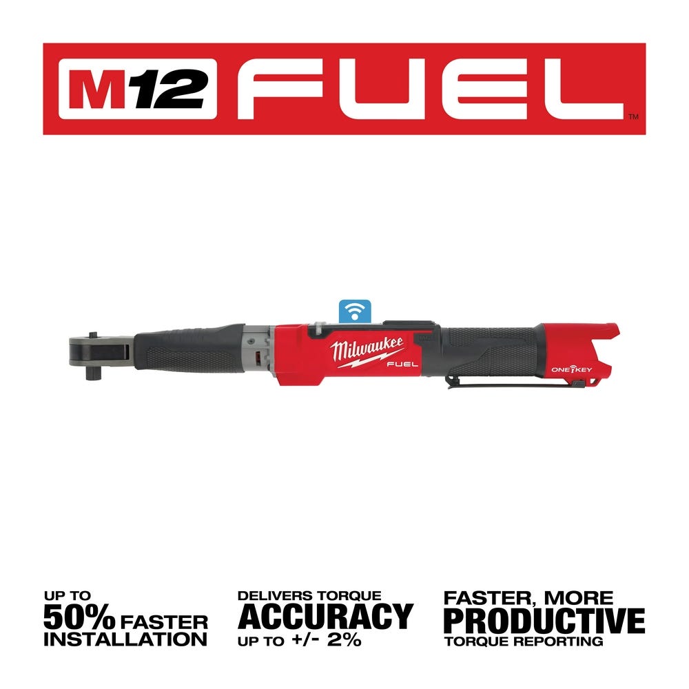 Milwaukee 2466-20 M12 FUEL Brushless One-Key 1/2" Digital Torque Wrench, Tool Only