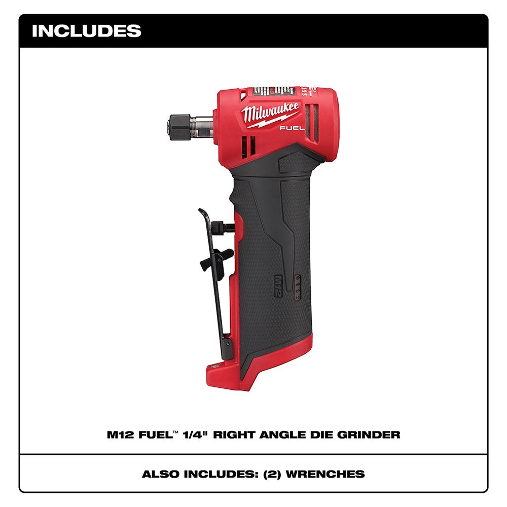 Milwaukee 2485-20 M12 FUEL Brushless Right Angle Die Grinder, Tool Only