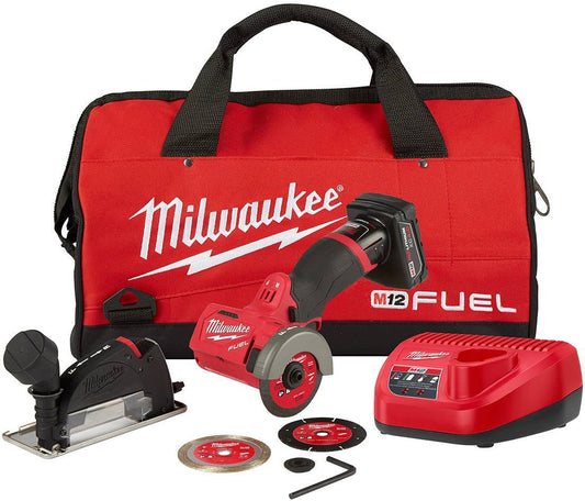 Milwaukee 2522-21XC M12 FUEL 3-Inch Compact Cut Off Tool 4.0Ah Kit