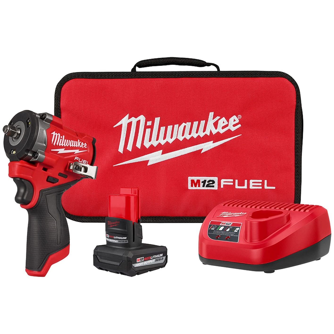 Milwaukee 2562-21 M12 FUEL Stubby 3/8 in. Impact Wrench 5.0Ah Kit