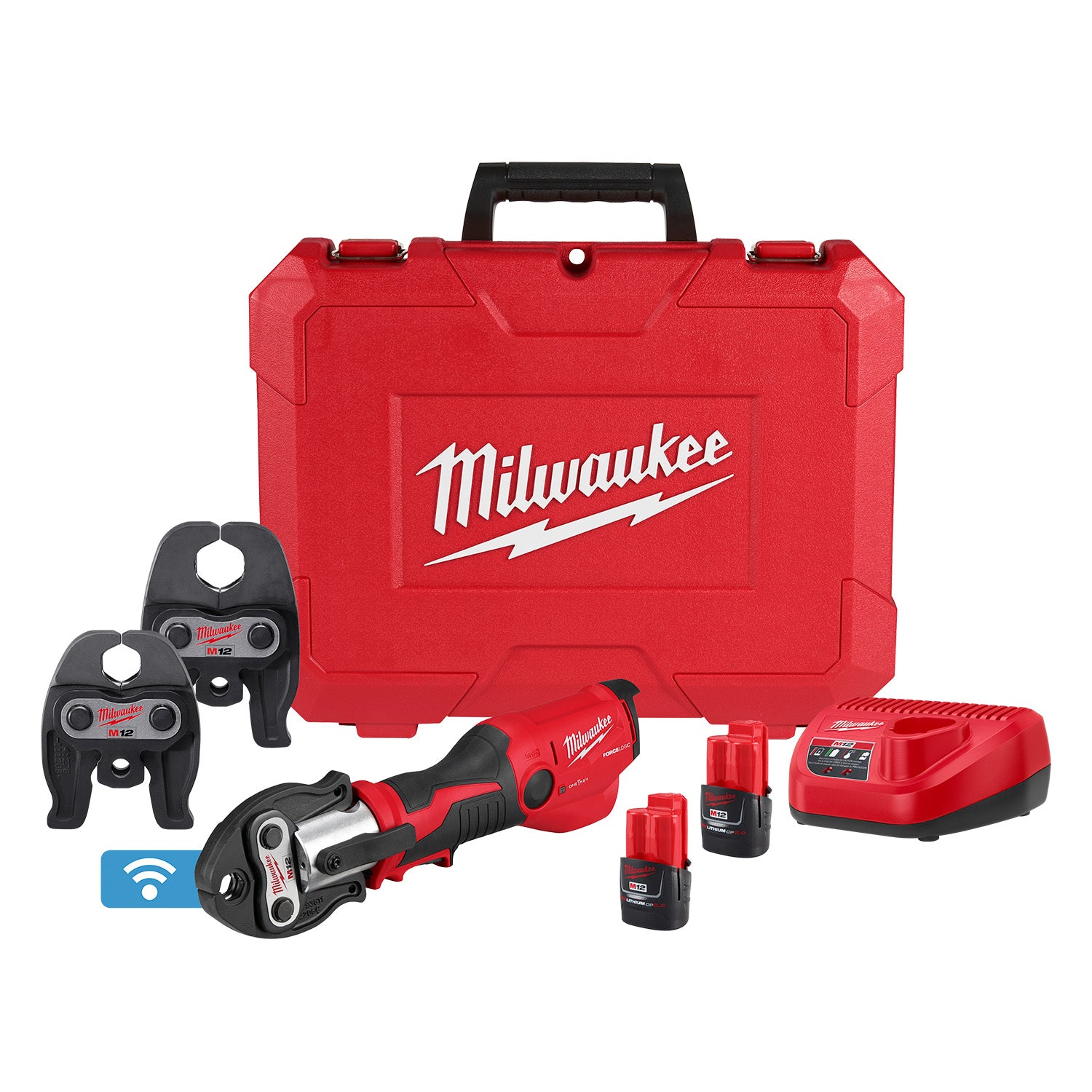 Milwaukee 2573-22 M12 FORCE LOGIC Press Tool Kit w/ ONE‑KEY with 1
