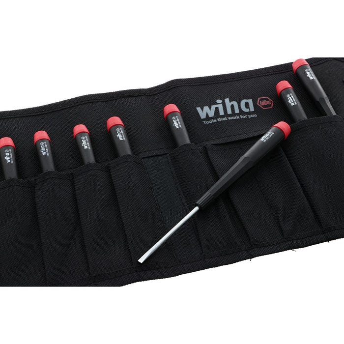 Wiha 26099 8-Piece Precision Slotted Screwdriver Set