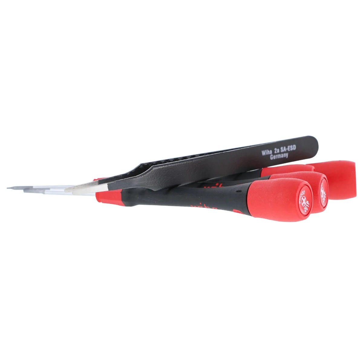 Wiha 26196 5-Piece PicoFinish Precision Screwdriver & Tweezers Smartphone Technician Set