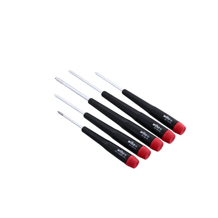 Wiha 26491 5-Piece Precision Ball End Hex Screwdriver Set, Metric