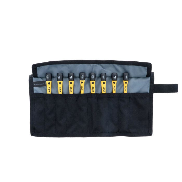 Wiha 27396 8-Piece ESD Safe PicoFinish Precision Screwdriver Set in Pouch