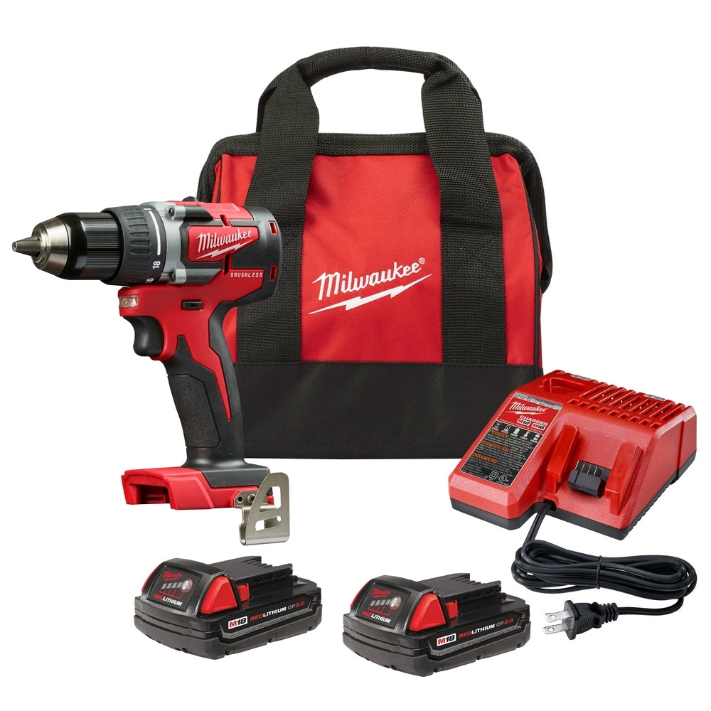 Milwaukee 2801-22CT M18 Compact Brushless 1/2-Inch Drill Compact