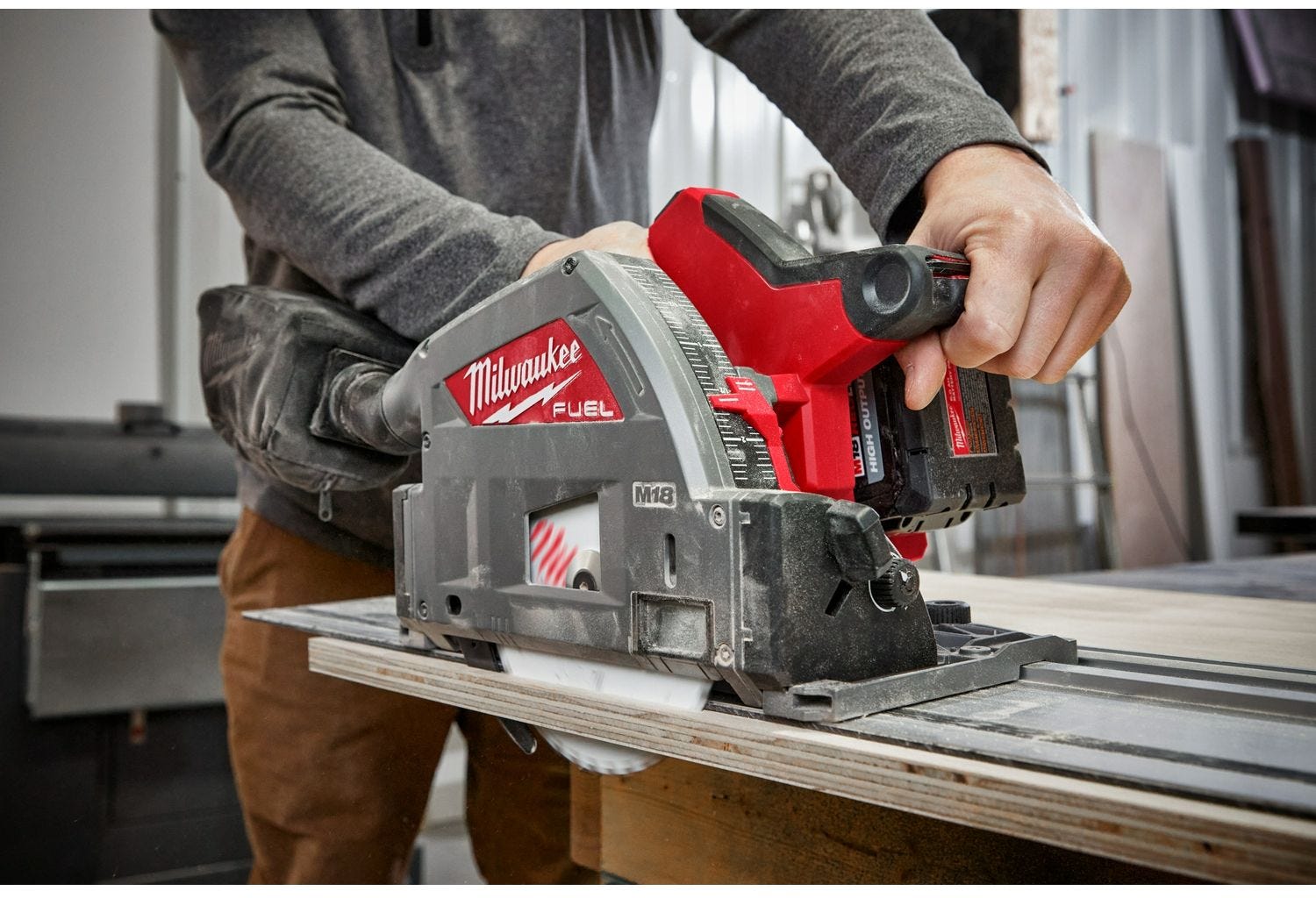 Milwaukee 2831-20 M18 FUEL 6-1/2" Plunge Track Saw, Tool Only