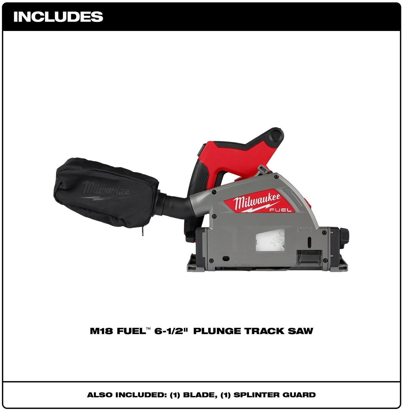 Milwaukee 2831-20 M18 FUEL 6-1/2" Plunge Track Saw, Tool Only