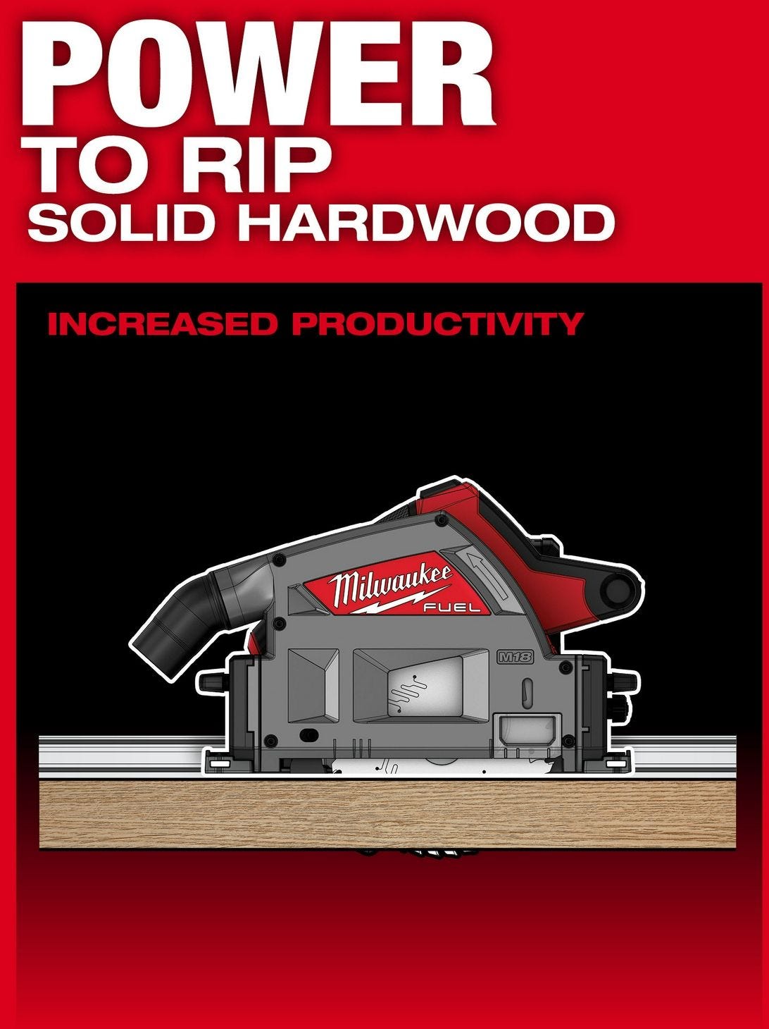 Milwaukee 2831-20 M18 FUEL 6-1/2" Plunge Track Saw, Tool Only