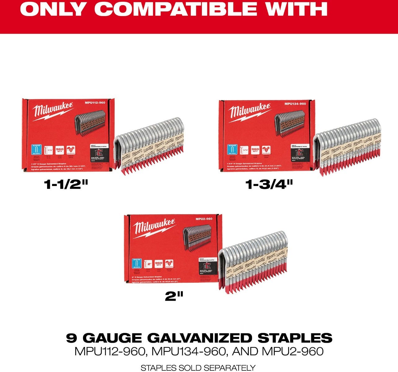 Milwaukee 2843-22 M18 Fuel Utility Fencing Stapler Kit