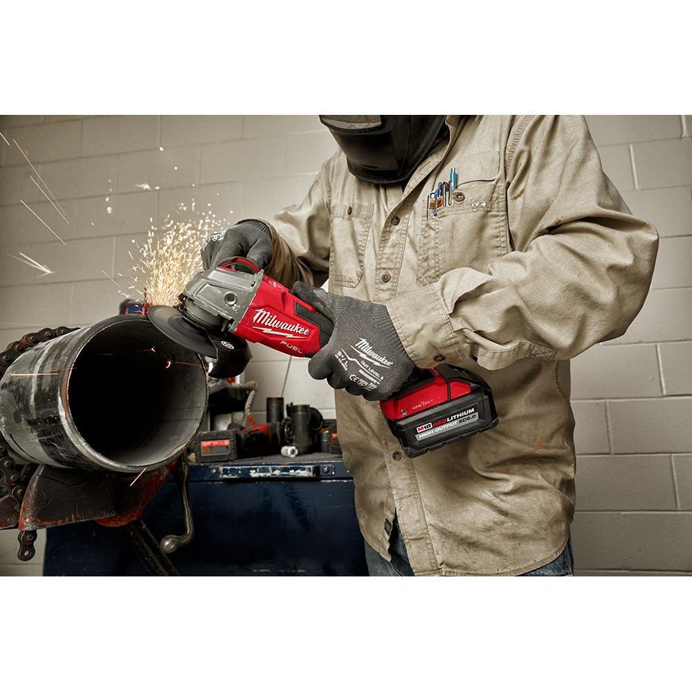 Milwaukee 2883-22 M18 FUEL 4-1/2" / 5" Braking Grinder w/ ONE-KEY Slide Switch, Lock-On Kit