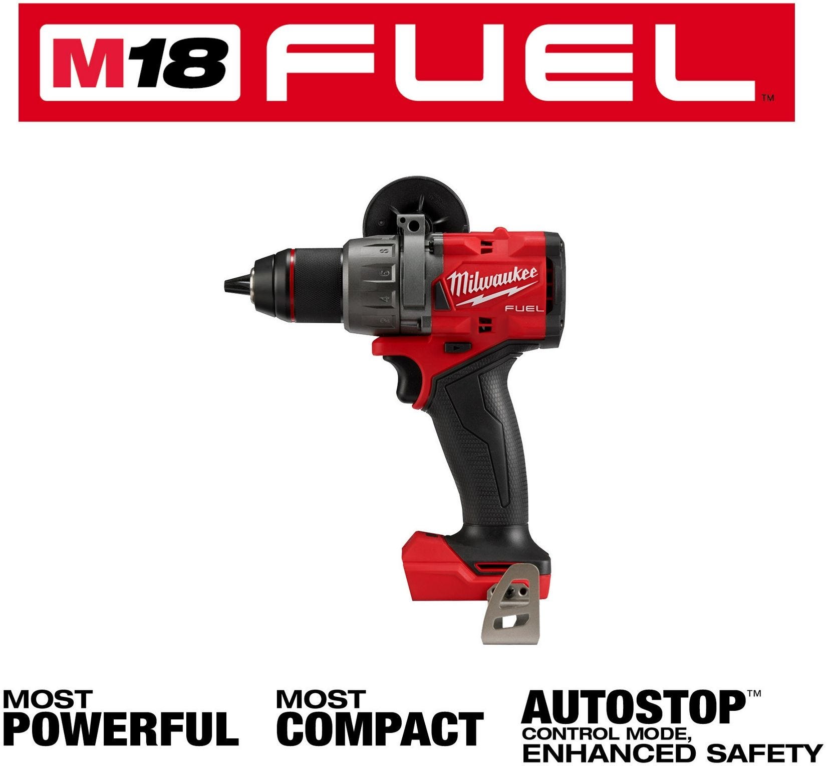 Milwaukee 2904-20 M18 FUEL 1/2-in. Hammer Drill/Driver, Tool Only
