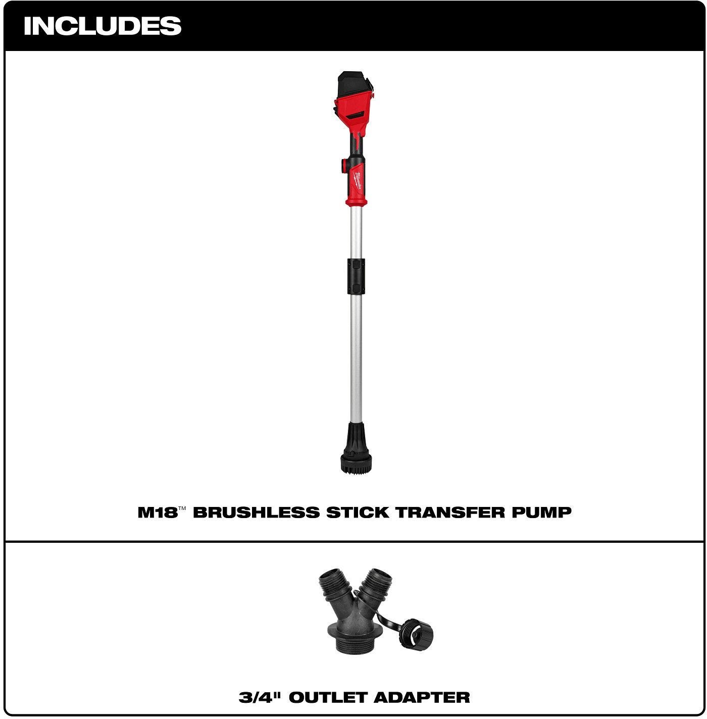 Milwaukee 2940-20 M18 Brushless Stick Transfer Pump