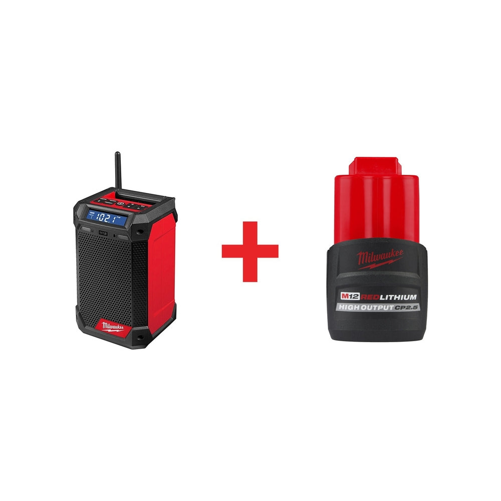 Milwaukee M12 Bluetooth Radio & Battery Charger with M12 REDLITHIUM HI –  Tool Nut