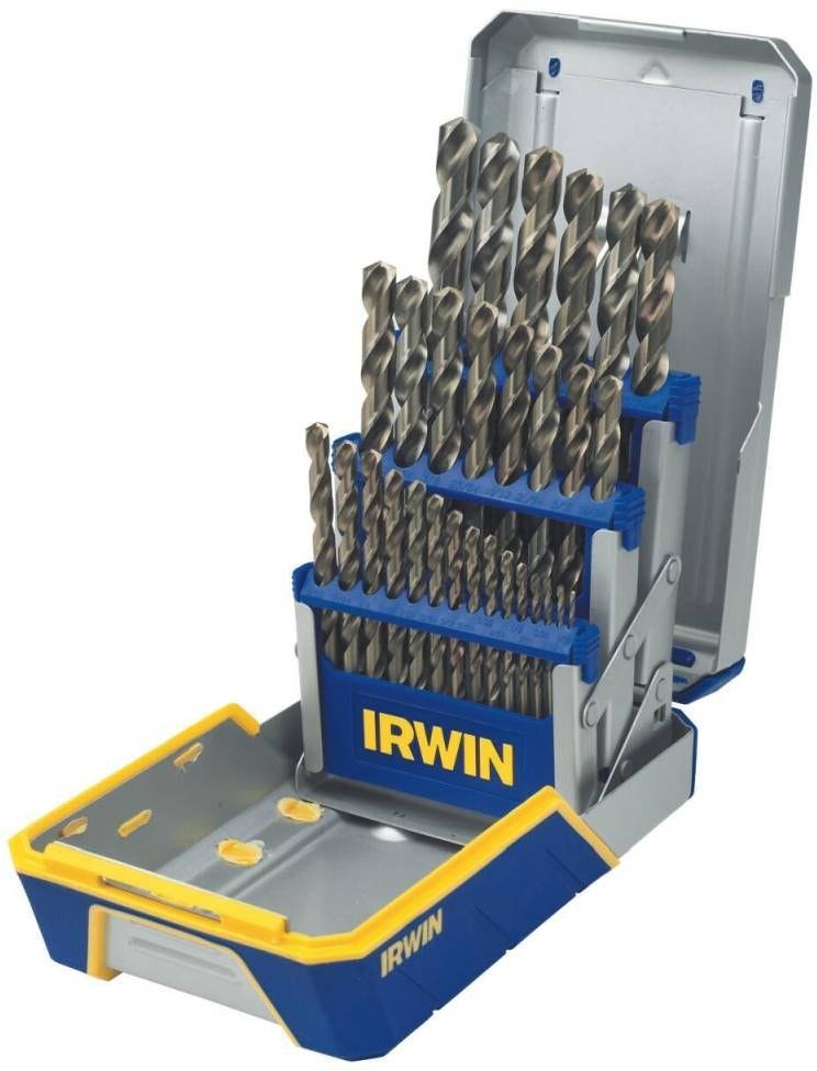 Irwin 3018002 Cobalt Alloy Steel M-35 Metal Index Drill Bits 29 Piece Set