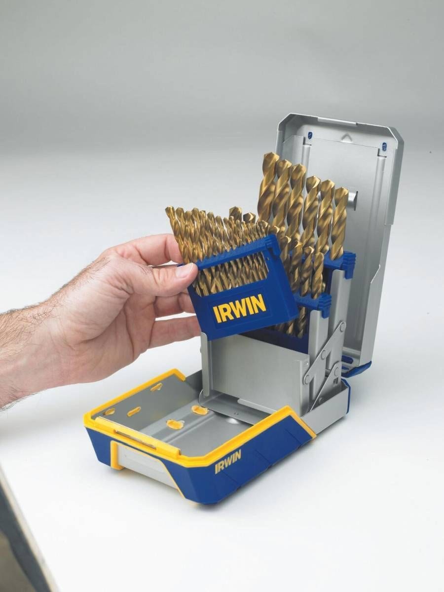 Irwin 3018003 Titanium Nitride Coating Metal Index Drill Bit 29 Piece Set
