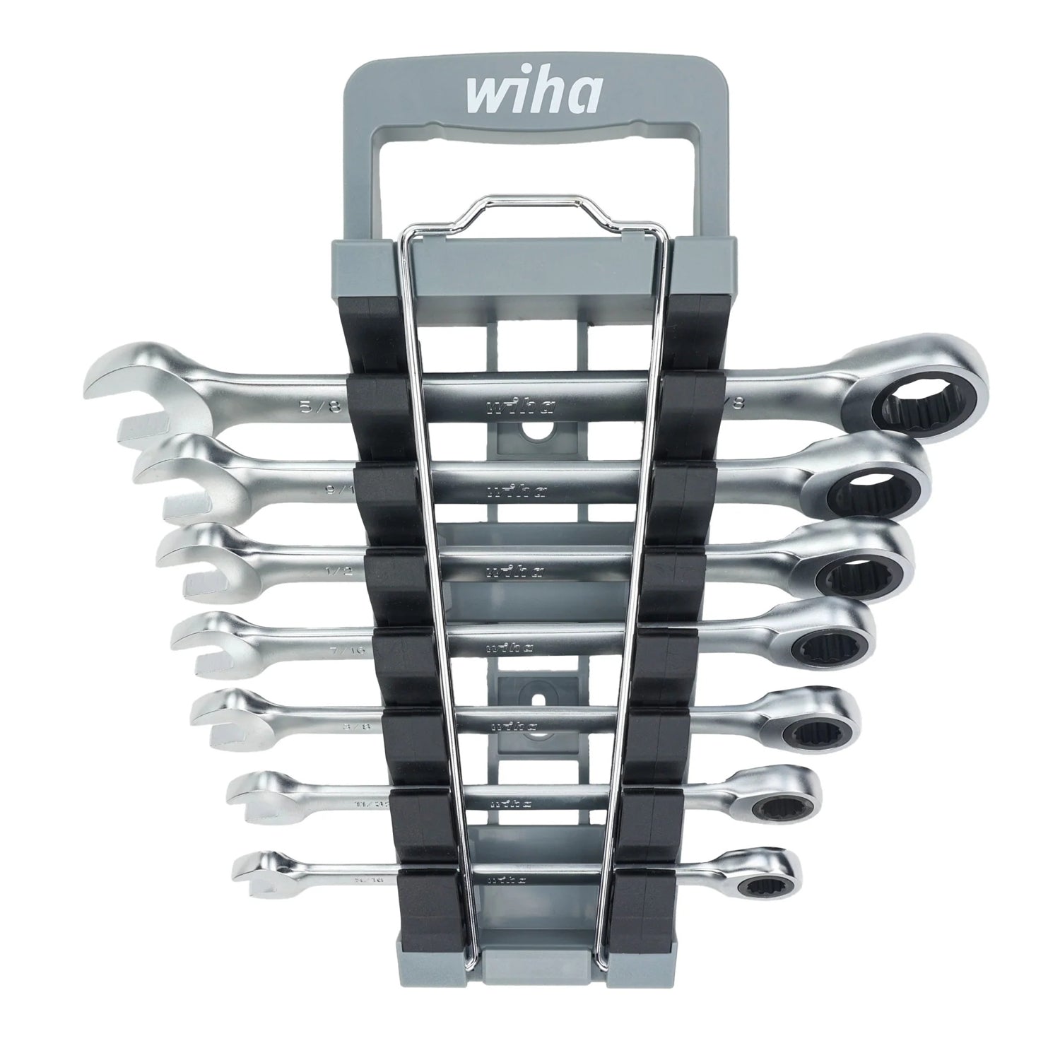 Wiha 30393 7-Piece SAE Combination Ratchet Wrench Set