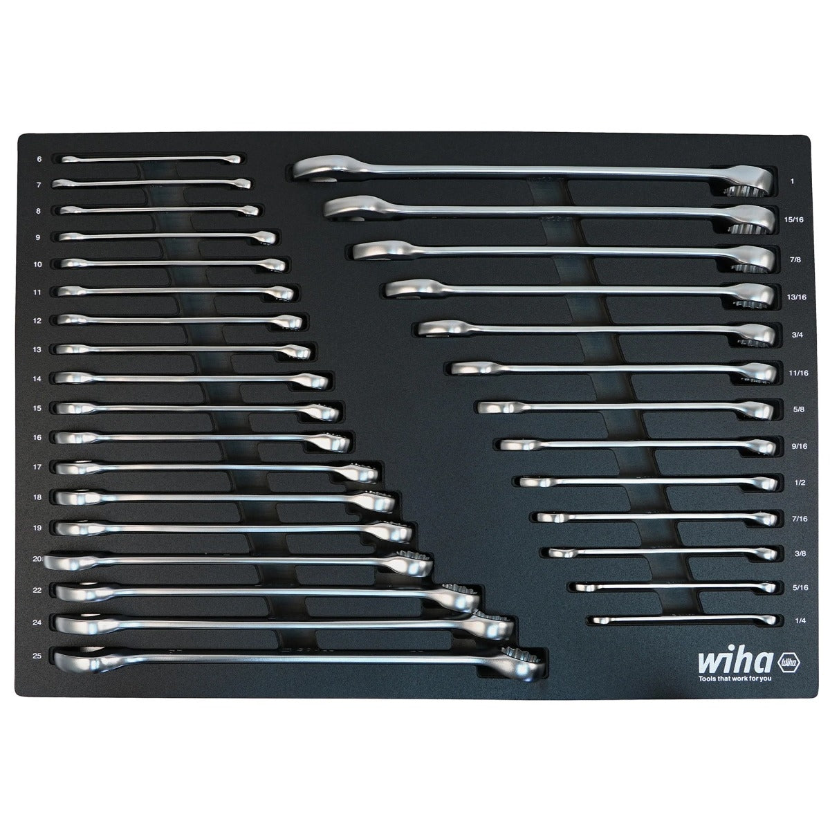 Wiha 30492 31-Piece SAE/Metric Combination Wrench Set