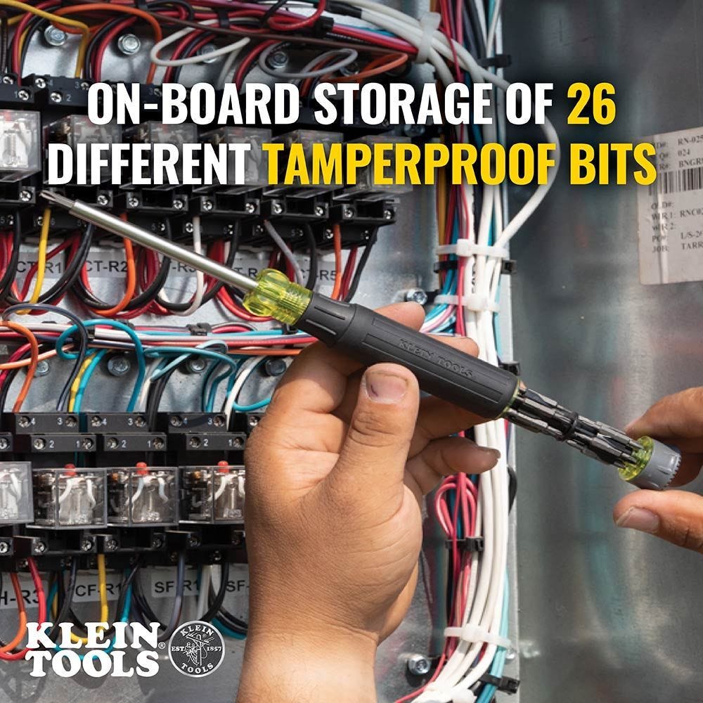 Klein 32327 27-in-1 Multi-Bit Precision Screwdriver with Tamperproof Bits