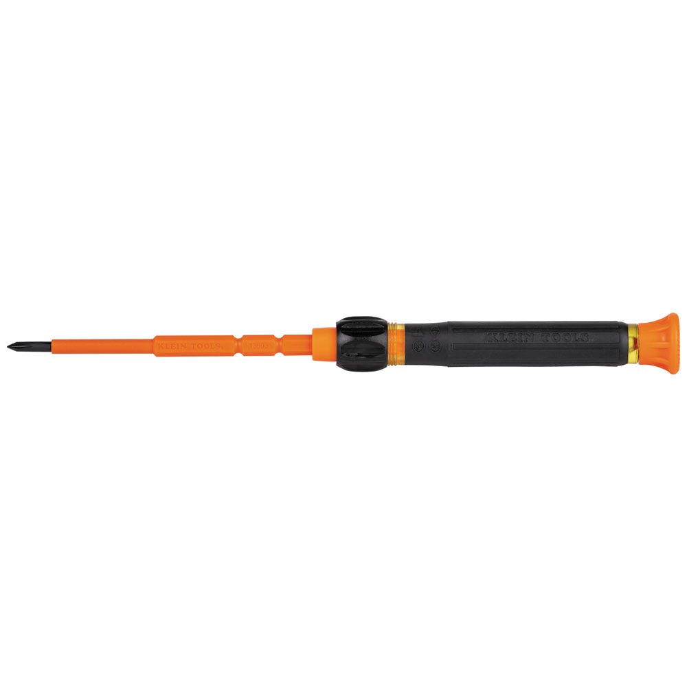 Klein Tools 32581INS 2-in-1 Insulated Electronics Screwdriver, Phillips, Slotted Bits