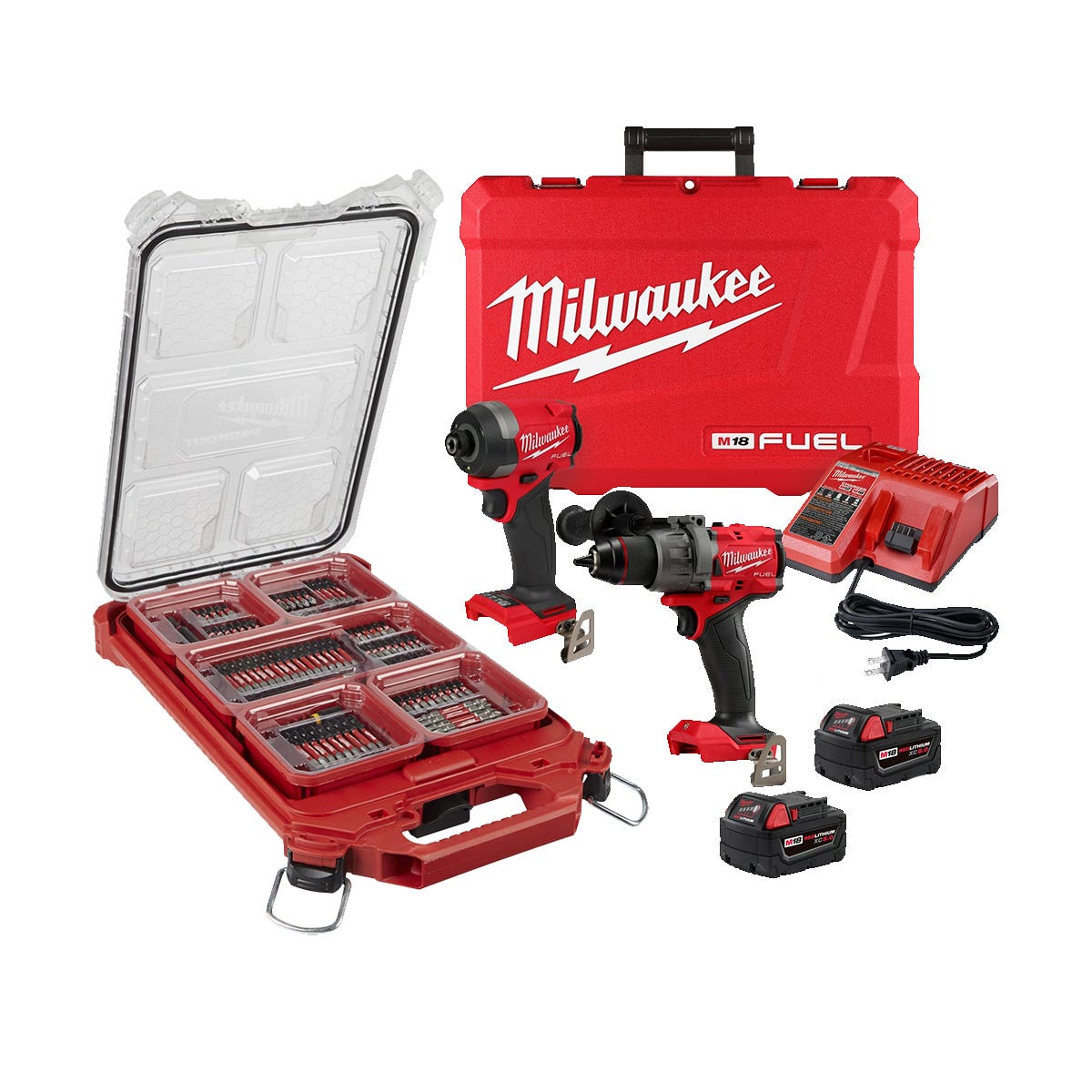 Milwaukee 3697-22 M18 FUEL Gen4 Hammer Drill and 1/4-in