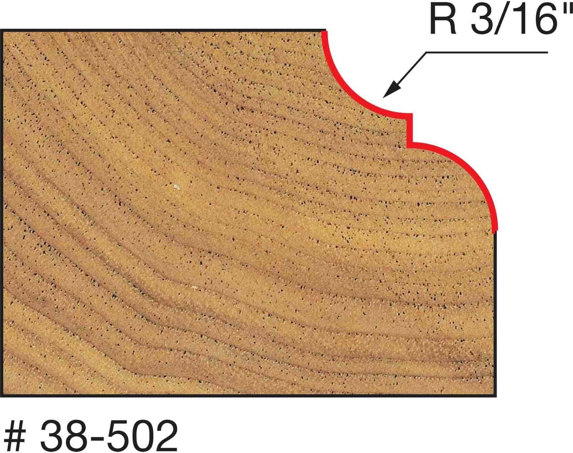 Freud 38-502 1-1/4-Inch Classical Bold Cove & Round Router Bit