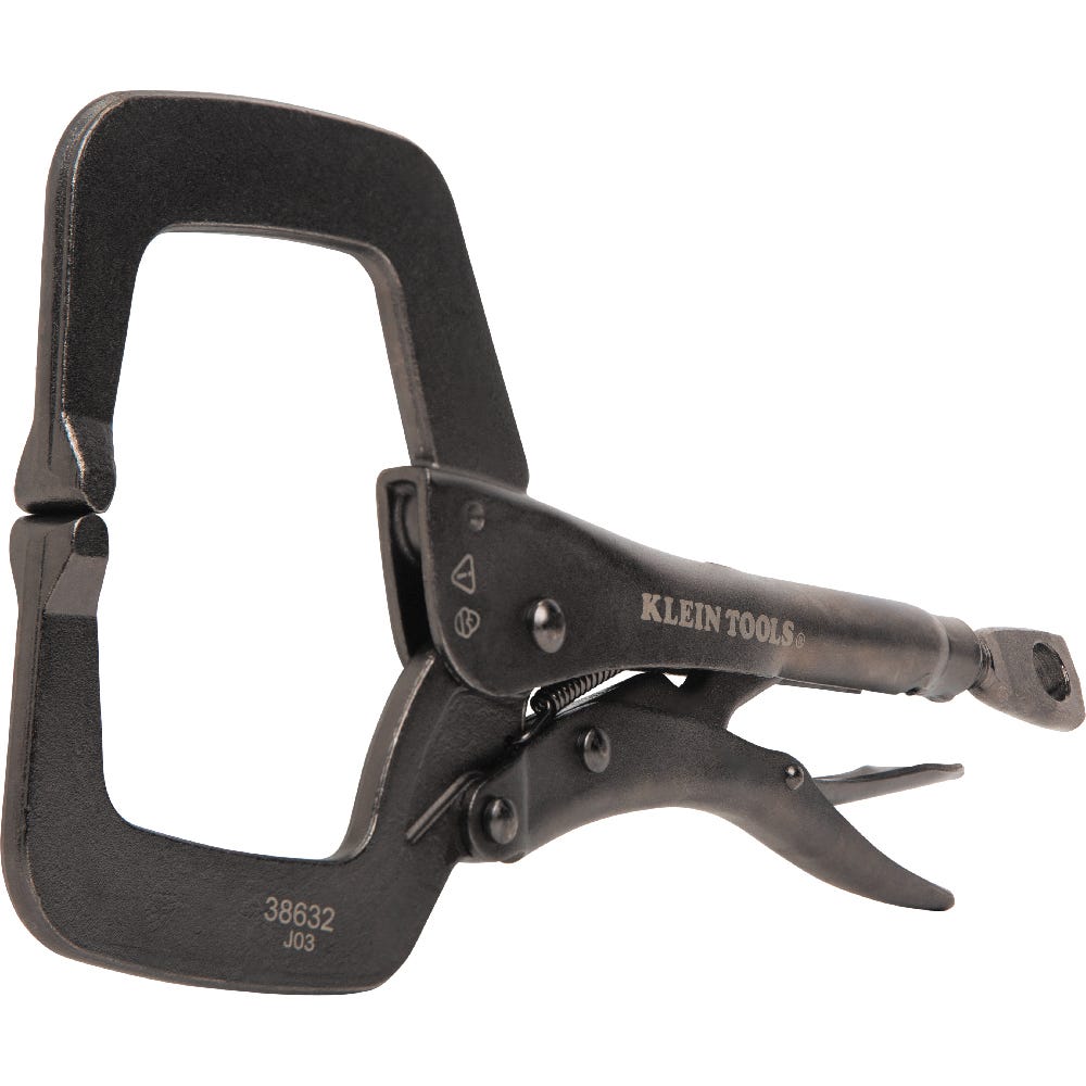 Klein Tools 38632 C-Clamp Locking Pliers With Standard Jaws, 11-Inch