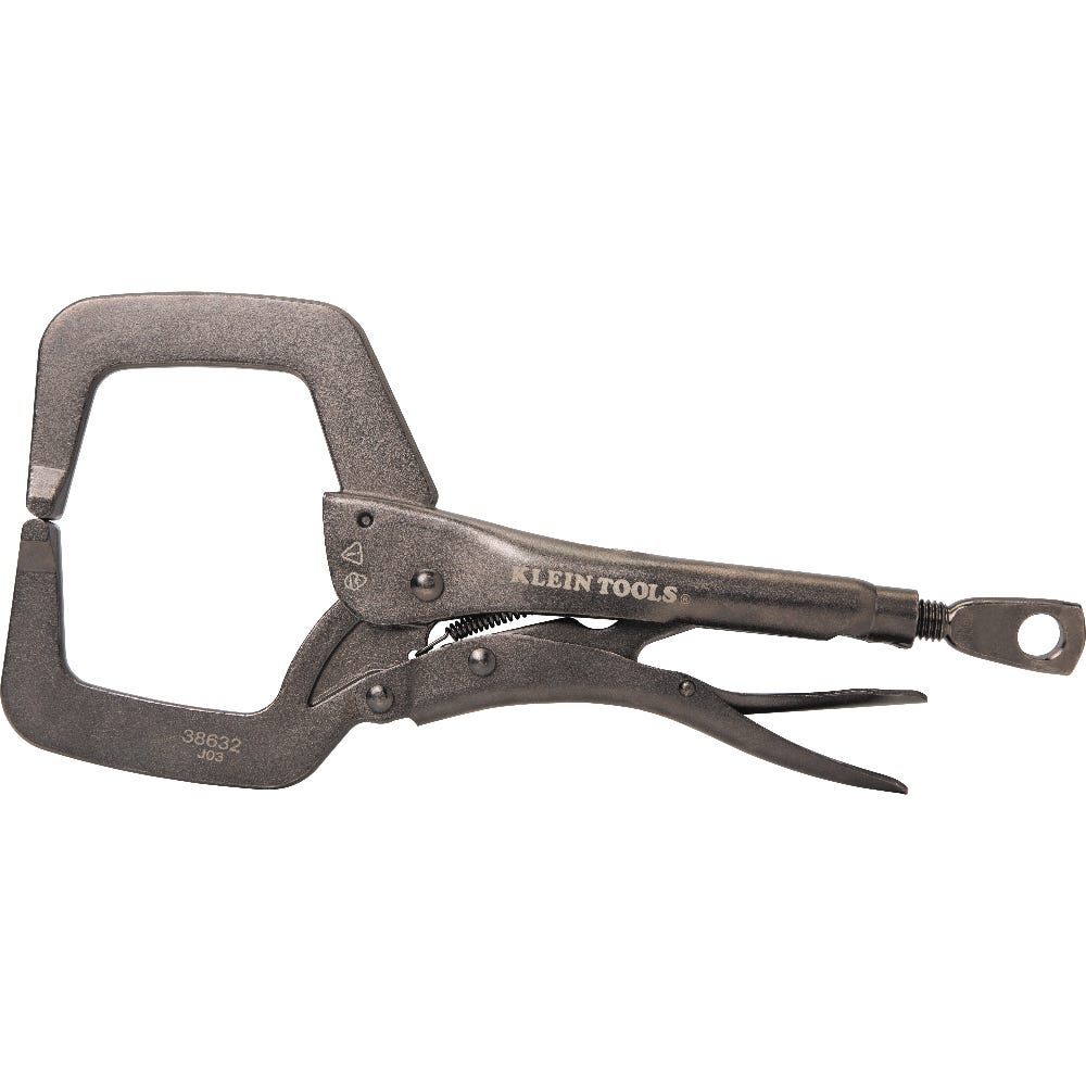 Klein Tools 38632 C-Clamp Locking Pliers With Standard Jaws, 11-Inch