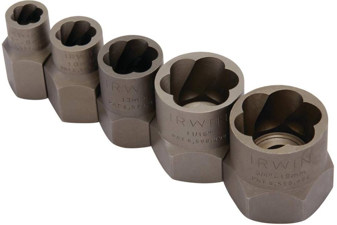 Irwin 394002 BOLT-GRIP Bolt Extractor Expansion 5 Piece Set
