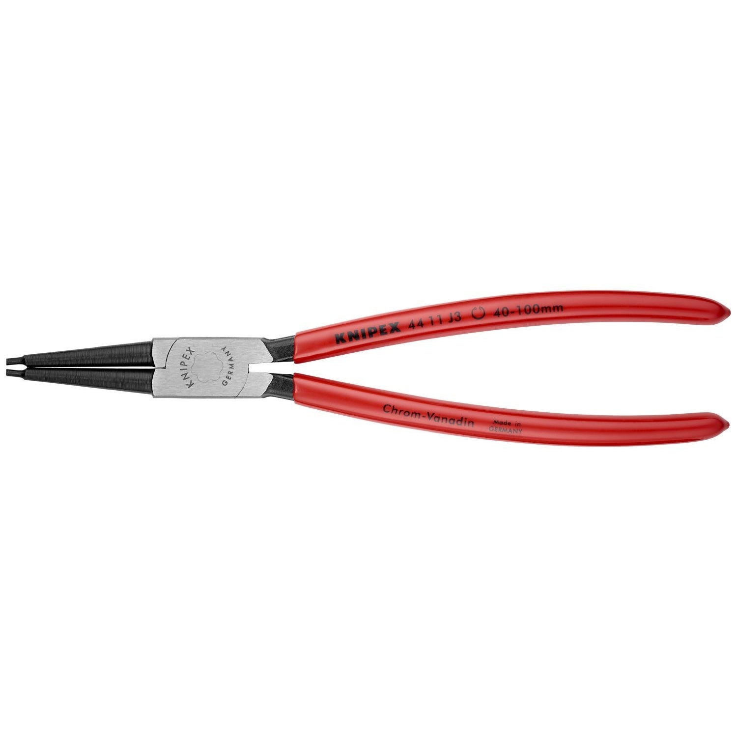 Knipex 44 11 J3 Internal Snap Ring Pliers-Forged Tips