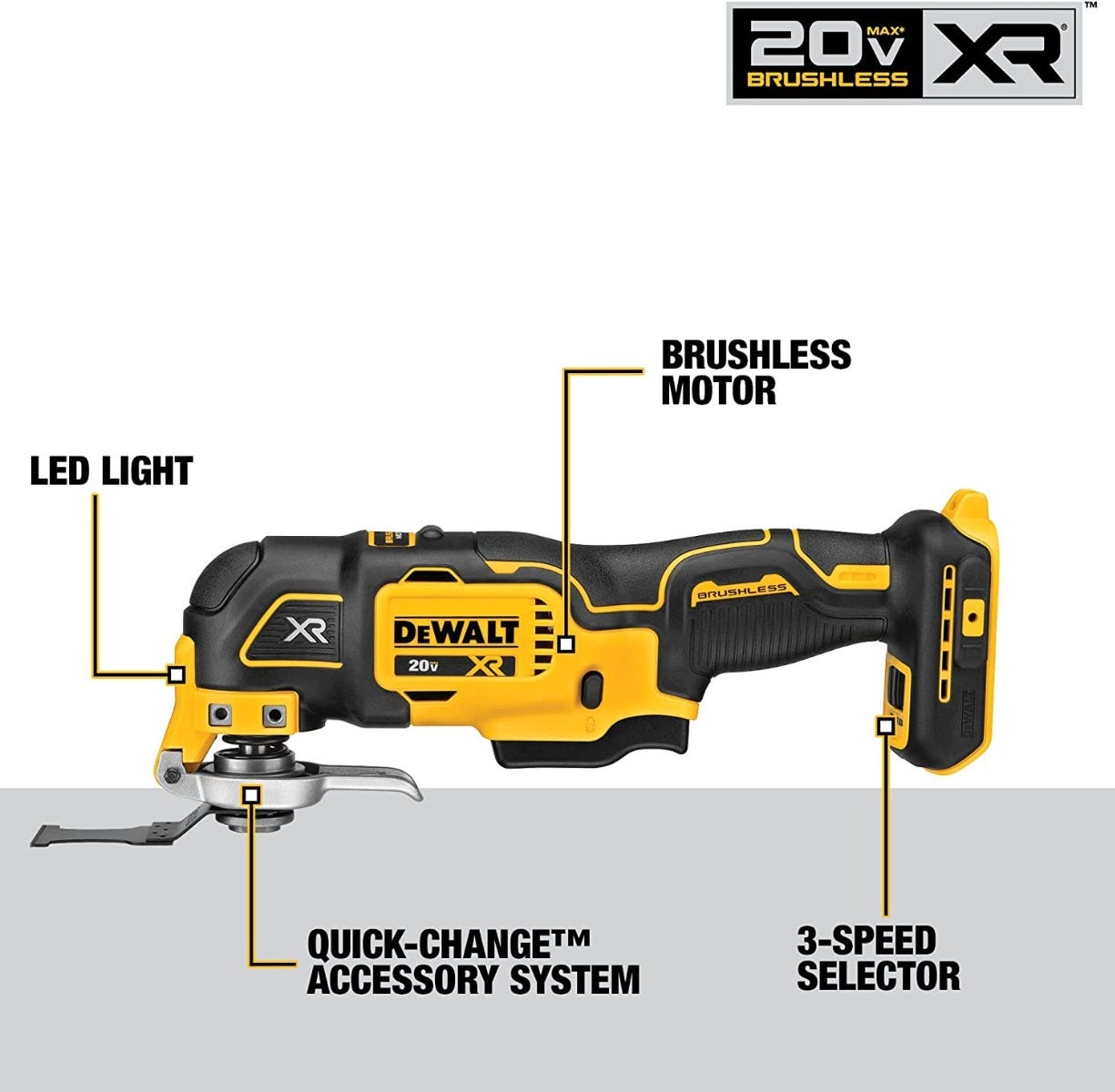 DeWALT DCKSS400D1M1 20V MAX Brushless Site-Ready 4-Tool Combo Kit