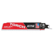 Milwaukee 48-00-5261 TORCH with NITRUS Carbide 6-Inch 7-TPI Recip Saw Blade, 1-Pack