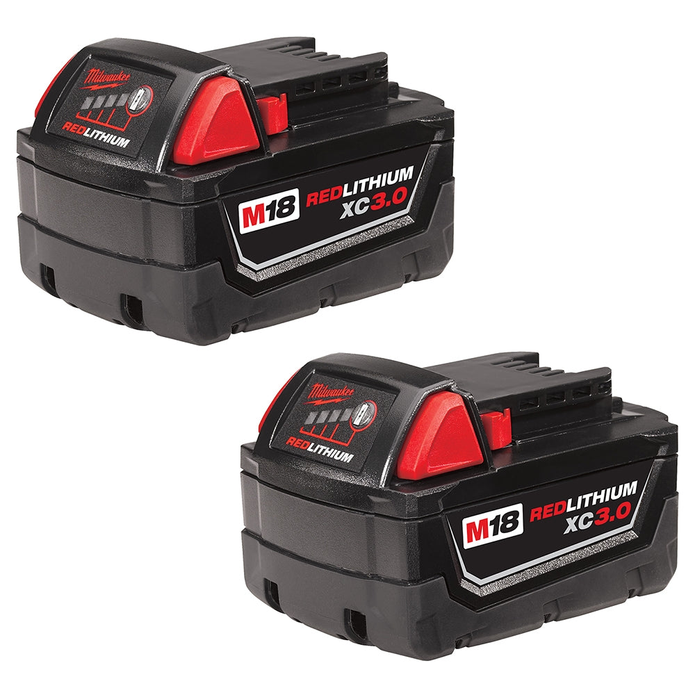 Milwaukee 48-11-1822 M18 Red Lithium 18V 3.0Ah, 2-Pack